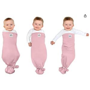 The Ollie Swaddle Adjustable Baby Swaddle for Newborns in Maunie Pink
